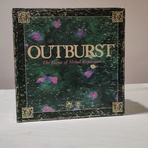 Vintage 1988 Outburst Board Game Complete Set Game Of Verbal Explosions